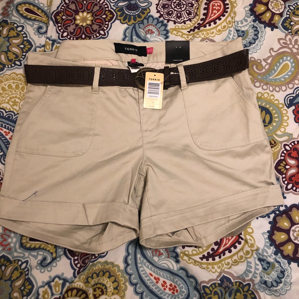 Brand new!!  Size 12 khaki tan Torrid shorts
